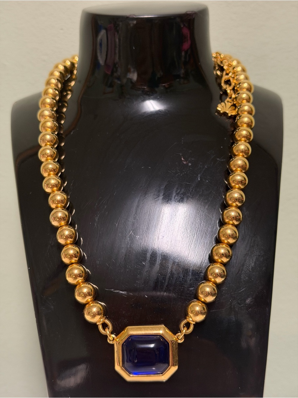 Lele Sadoughi necklace gold/blue